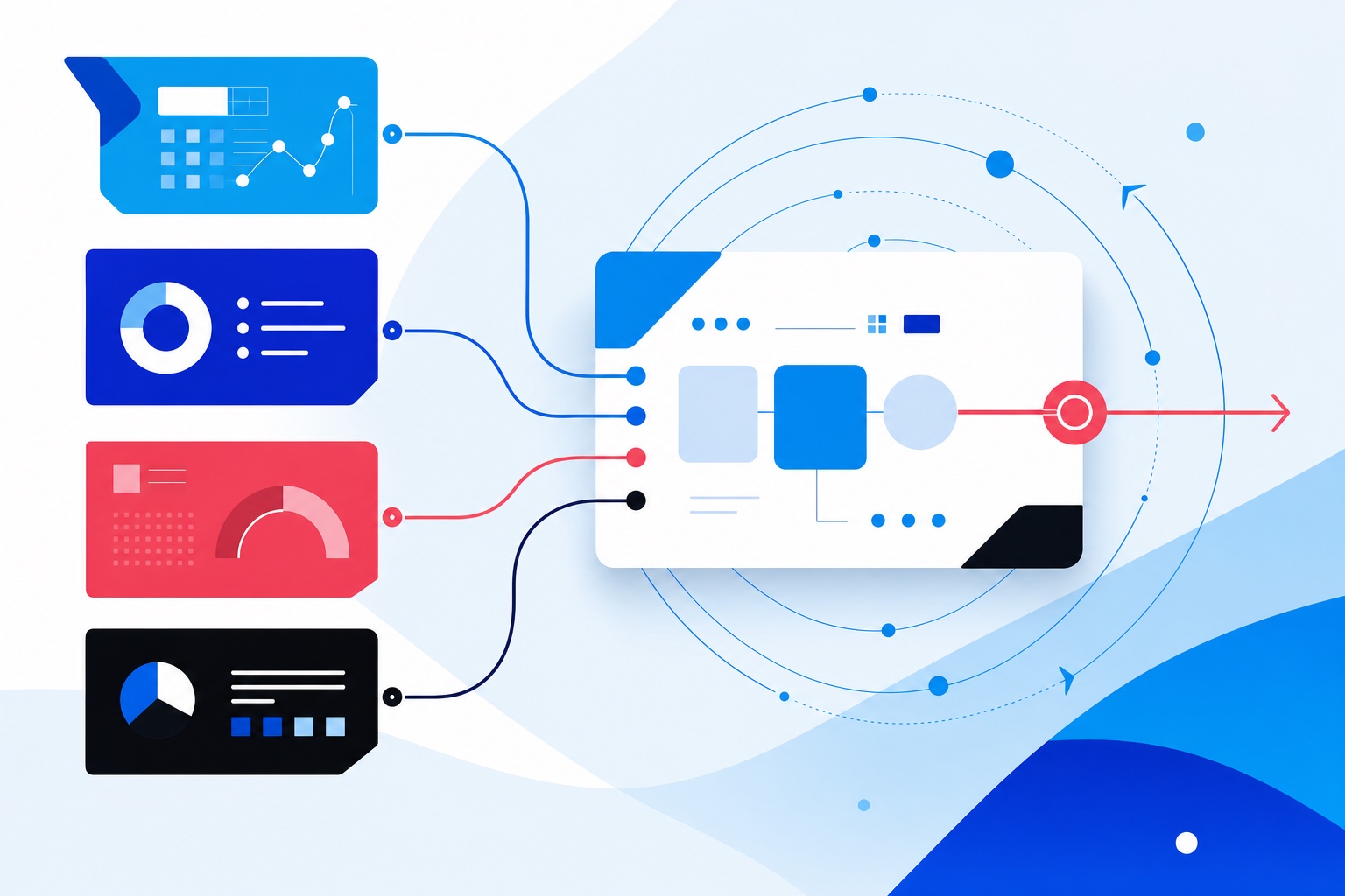 Different team functions contributing to one shared platform