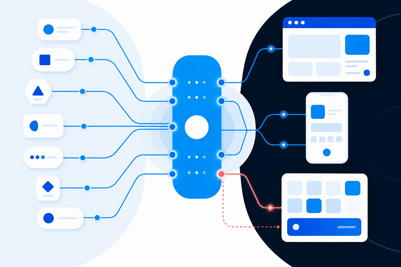 Payment methods connected to web and app channels through one API